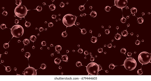 Science background with molecules and atoms, seamless pattern. Business teamwork concept. Vector illustration template and banners, wallpaper, flyers, invitation, posters, brochure, voucher discount.
