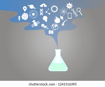 Science background. Technologies. Icon background
