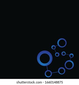 Science background template with 3D molecular elements.