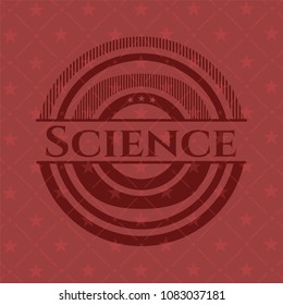  Science badge with red background