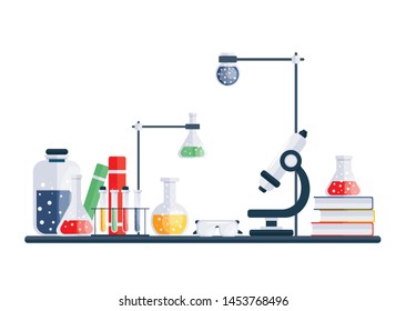 Scientific Research Equipment Isolated Cartoon Set Stock Vector ...