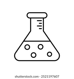 Science Beaker icon isolated on a white background. Vector illustration.