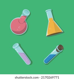 science beakers mordern vector style