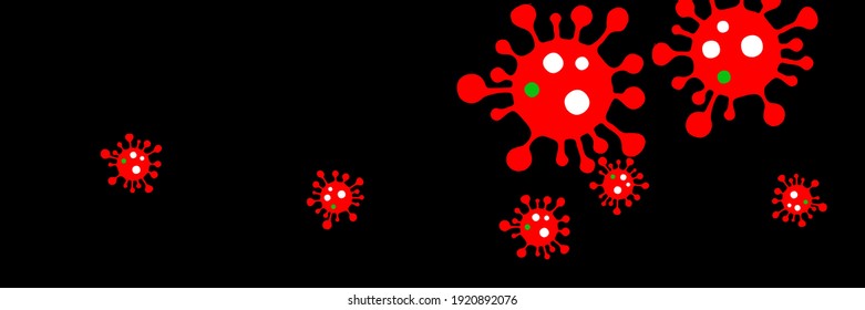 Science Black Epidemic Creepy Sick White Danger Sign Illustration. Horizontal Bright Healthcare Red Covid-19 Pandemic Green Medicine Vector. Quarantine Virus Vibrant Coronavirus Test Background.