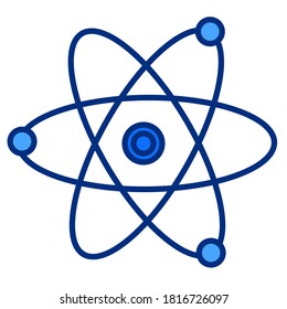 science, blue outline education icon 