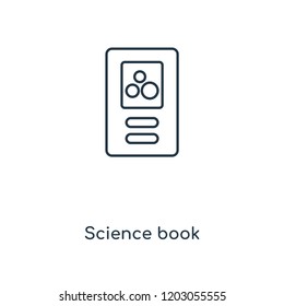 Science book concept line icon. Linear Science book concept outline symbol design. This simple element illustration can be used for web and mobile UI/UX.