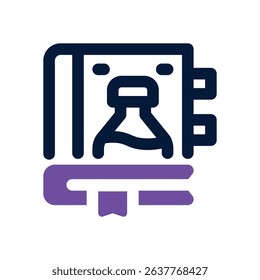 science book duotone icon. Sleek and modern vector icon for websites, mobile apps, marketing materials, and corporate design. Fully scalable and ready to use.