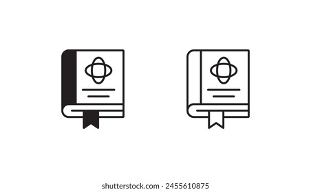 Science Book icon design with white background stock illustration