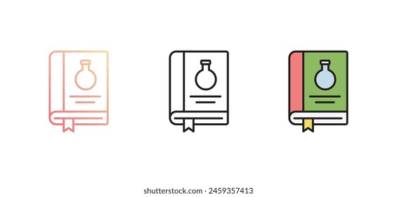 Science Book icon design with white background stock illustration