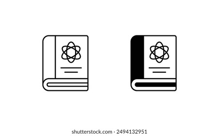 Science Book icon design with white background stock illustration
