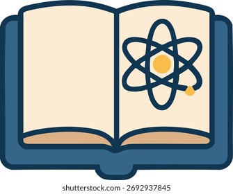 Ícone do livro de ciência para educação e aprendizagem