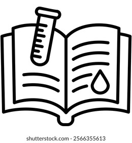 Science Book Icon Element For Design