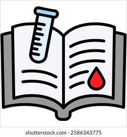 Science Book Icon Element For Design