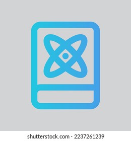 Science book icon in gradient style about laboratory, use for website mobile app presentation