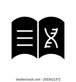 icono del libro de ciencias o logotipo símbolo de señas aislado ilustración vectorial de alta calidad estilo negro iconos vectoriales
