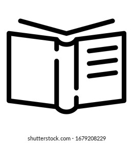 Wissenschaftsbuch-Symbol. Leitfaden Wissenschaftsbuch-Vektorillustration Symbol für Webdesign einzeln auf weißem Hintergrund