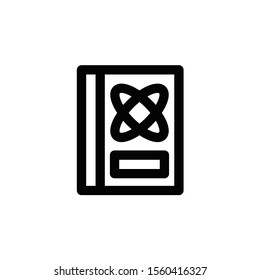 Science Book Icon, Physics Logo, Education & School Symbol .