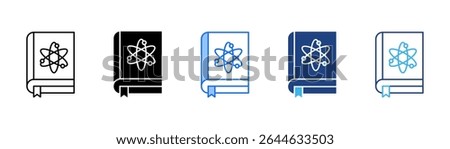 Science Book icon set multiple style collection