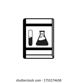science book icon. vector black science icon on white background