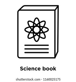 Science book icon vector isolated on white background, Science book transparent sign , sign and symbols in thin linear outline style