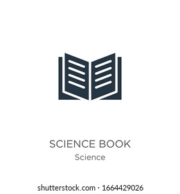 Vector de icono del libro de ciencia. Icono moderno de libro de ciencia plana de la colección científica aislado en fondo blanco. La ilustración vectorial se puede utilizar para diseño gráfico web y móvil, logotipo, eps10