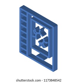 Science book isometric left top view 3D icon