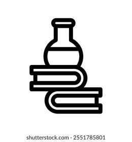 science book line icon illustration vector graphic. Simple element illustration vector graphic, suitable for app, websites, and presentations isolated on white background