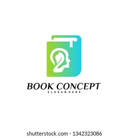 Science Book Logo concept. Nature People Learning Education Logo Design Template Vector. Icon Symbol