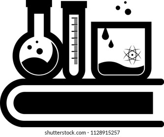 Science book logo and icon design