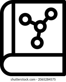 Science Book Outline Vector Icon Design
