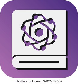 Science Book  Vector Glyph Gradient Background Icon For Personal And Commercial Use.

