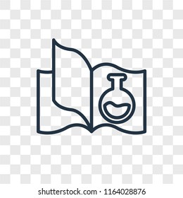 Science book vector icon isolated on transparent background, Science book logo concept