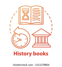 Science books red concept icon. Scientific literature idea thin line illustration. Academic paper research, tractate. Physics and astronomy encyclopedia. Vector isolated outline drawing