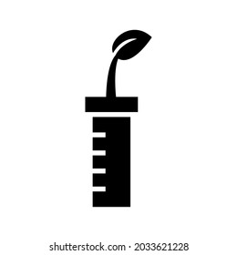Science-Botany-Symbol oder -Logo einzeln auf Zeichensymbolen, Vektorgrafik - hochwertige Vektorsymbole in schwarzem Stil
