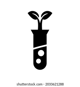 icono de botánica de ciencia o logotipo símbolo de señas aislado ilustración vectorial de alta calidad estilo negro iconos vectoriales
