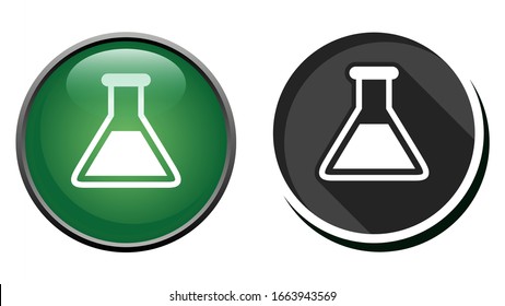 Science bottle icons in modern style. Vector graphic. Eps 10