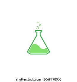 Science bottle lab logo icon design template vector