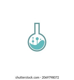 Logo des Wissenschaftsflaschenlabors Symbol-Design-Vorlage Vektorgrafik