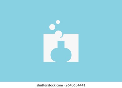 science bottle liquid laboratory logo 