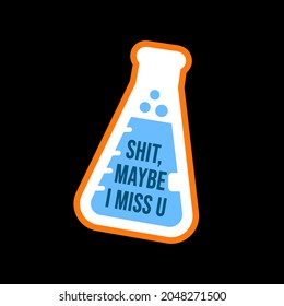 science bottle vector with quote