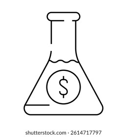 science business intelligence line icon vector. science business intelligence sign. isolated contour symbol black illustration
