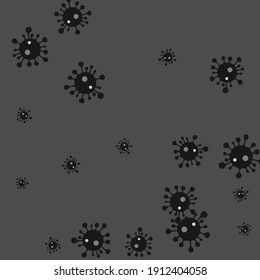 Science Calm Quarantine Dark Medicine White Covid-19 Illustration. Hospital Coronavirus Virus Black Sick Pandemic Backdrop. Danger Sign Monochrome Epidemic Healthcare Grey Test Vector.