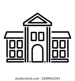 Science campus icon outline vector. College education. School building