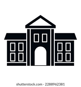 Science Campus Symbol einfache Vektorgrafik. Schulbildung. Schulgebäude