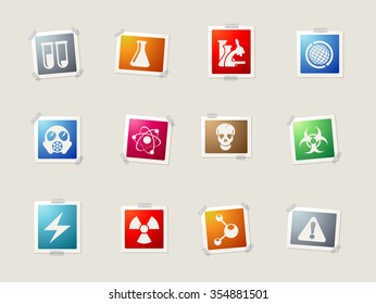 Science card icons for web