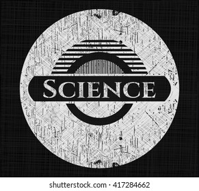 Science chalkboard emblem