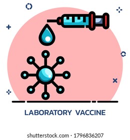 Science chemical experiment filled outline style. Icon design for mobile application, website.