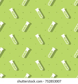 Science Chemical Lab Flask Seamless Pattern Background