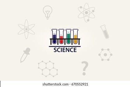 science chemical vial vector background, chemistry background