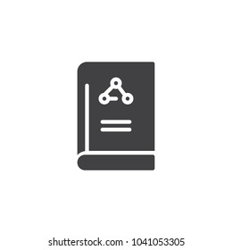 Science of chemistry book vector icon. filled flat sign for mobile concept and web design. Education simple solid icon. Symbol, logo illustration. Pixel perfect vector graphics